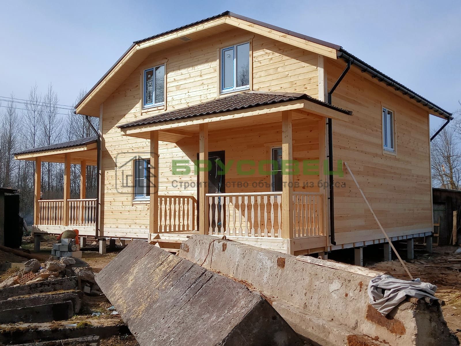 Дом по проекту «Алитус» 8×12 м (в каркасном исполнении)